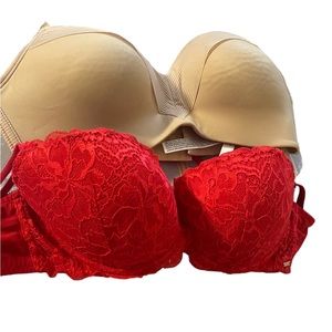 Pink Victoria’s secrets red brass 34DD